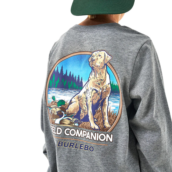Burlebo Youth Field Companion Grey Long Sleeve Tee Shirt