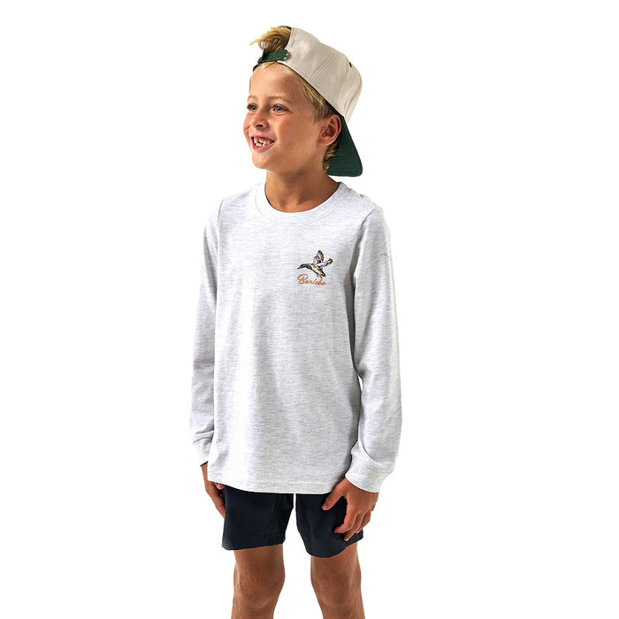 Burlebo Youth Pintail Triangle Duck Grey Long Sleeve Tee Shirt