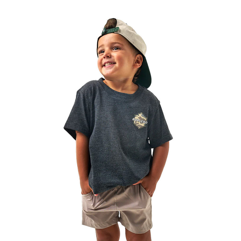 Burlebo Youth Deer Camo Black Rad Dude Tee Shirt