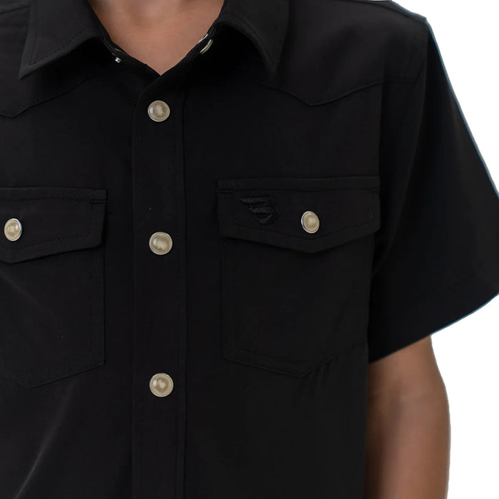 Burlebo Youth Black Western Performance Shirt
