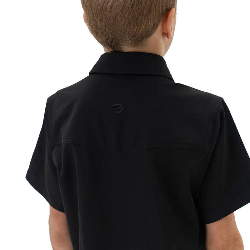 Burlebo Youth Black Western Performance Shirt