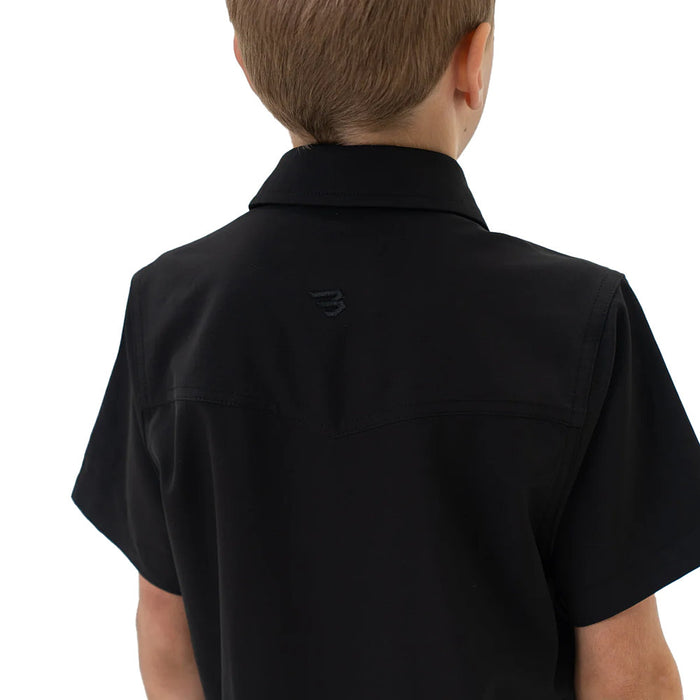 Burlebo Youth Black Western Performance Shirt