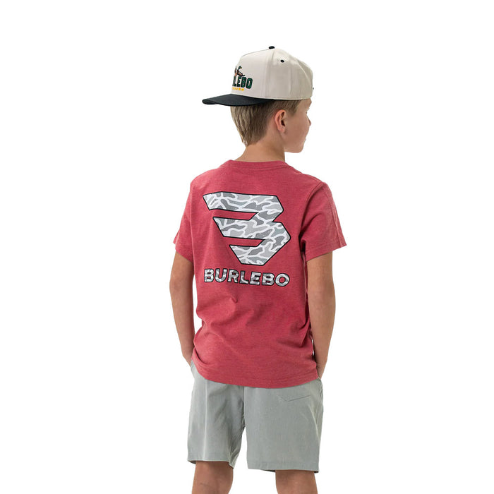 Burlebo Youth Flying B Crimson Camo Tee Shirt