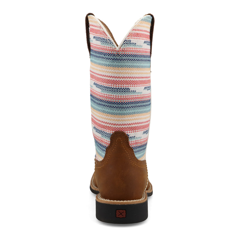 Twisted X Youth Top Hand Pecan Vamp with Multicolor Shaft Boot