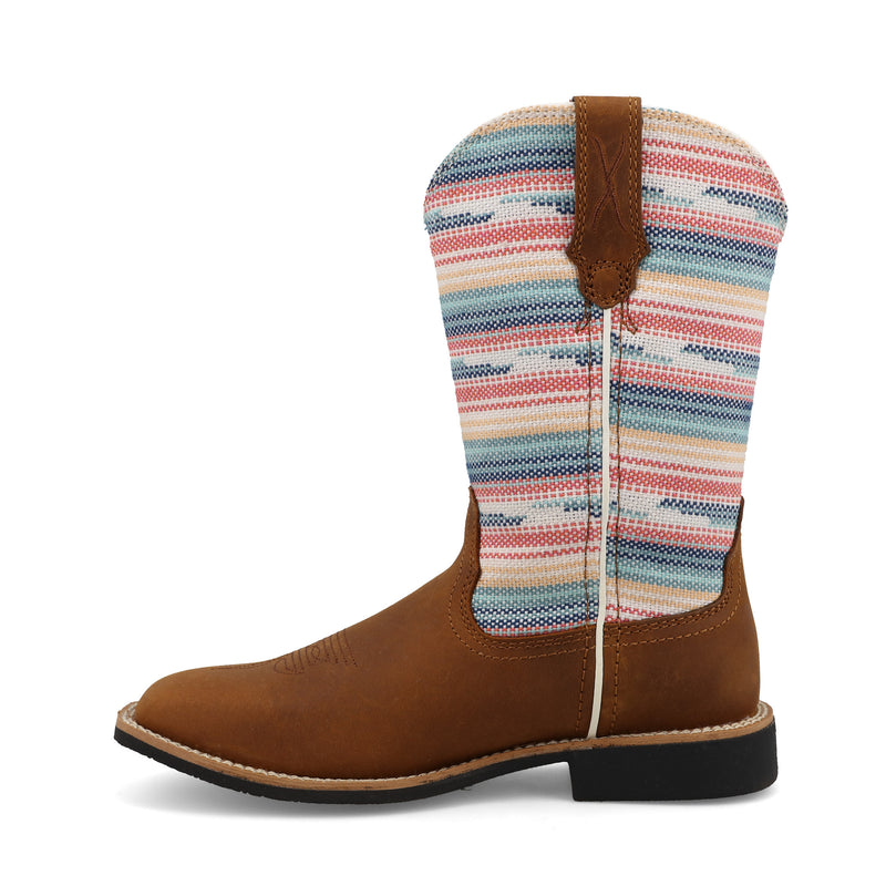 Twisted X Youth Top Hand Pecan Vamp with Multicolor Shaft Boot