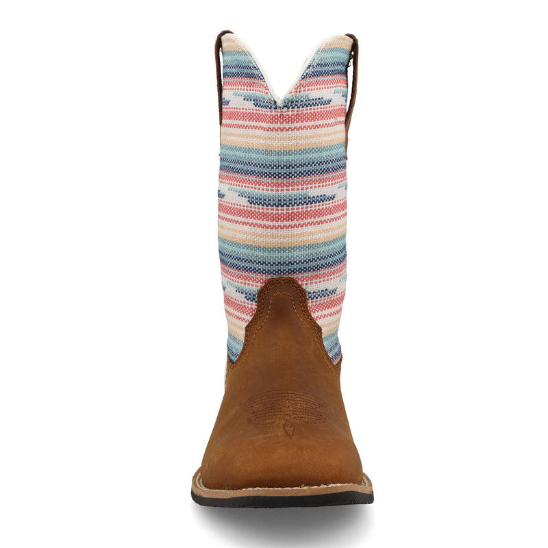 Twisted X Youth Top Hand Pecan Vamp with Multicolor Shaft Boot