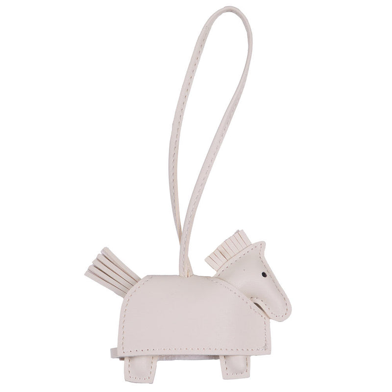 NRS White Studded Horse Keychain