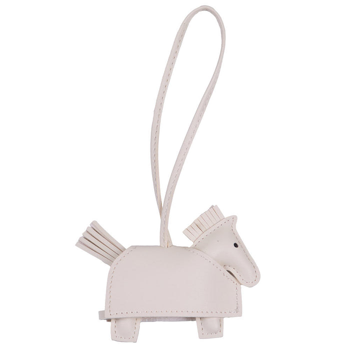 NRS White Studded Horse Keychain