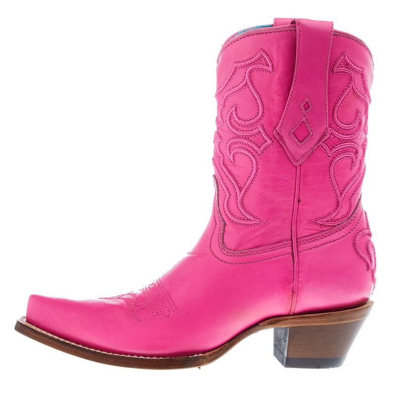 Corral Womens Napa Sahara Fuchsia 8.5in Pink Top Bootie