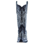 Corral Women`s Black Overlay and Embroidered 13In Top Boot