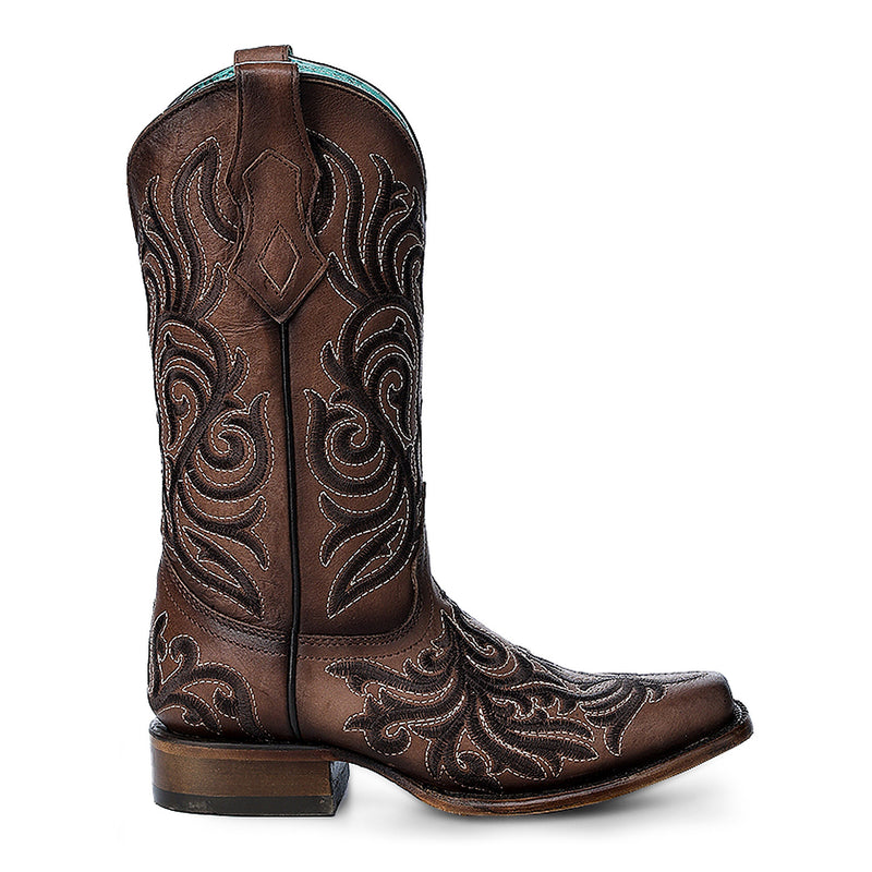 Corral Women`s Brown Embroidered Vamp 13In Brown Embroidered Top Boot