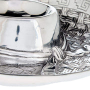 Lmt Design Pewter Sombrero Chip Dip Server