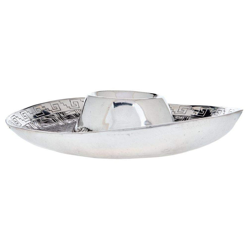 Lmt Design Pewter Sombrero Chip Dip Server