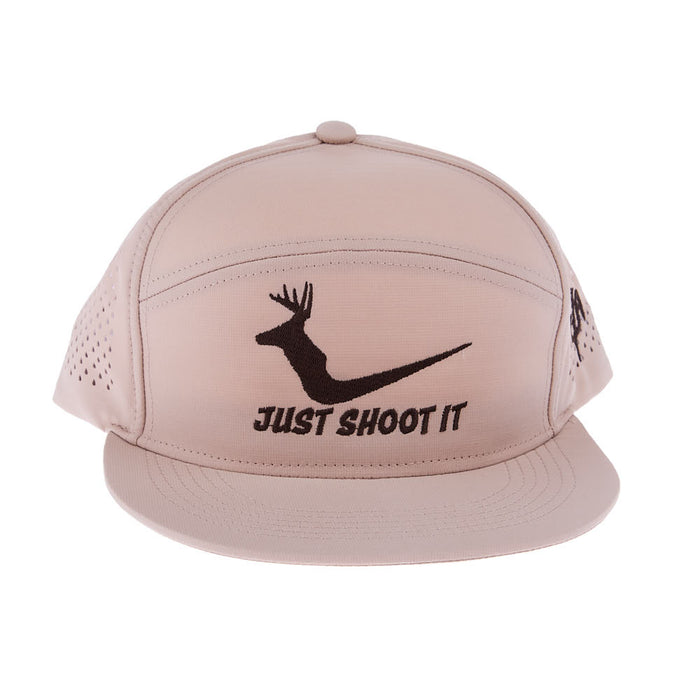 Cactus Alley Hat Co Just Shoot It White Tail Khaki Cap
