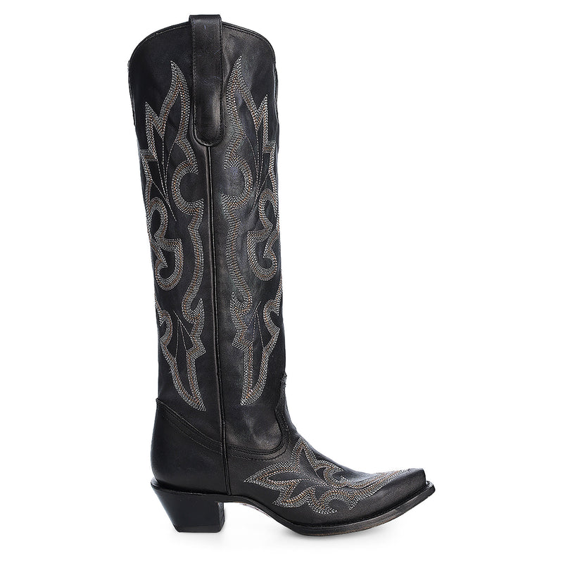 Corral Women's Black Tall Embroidered Boot