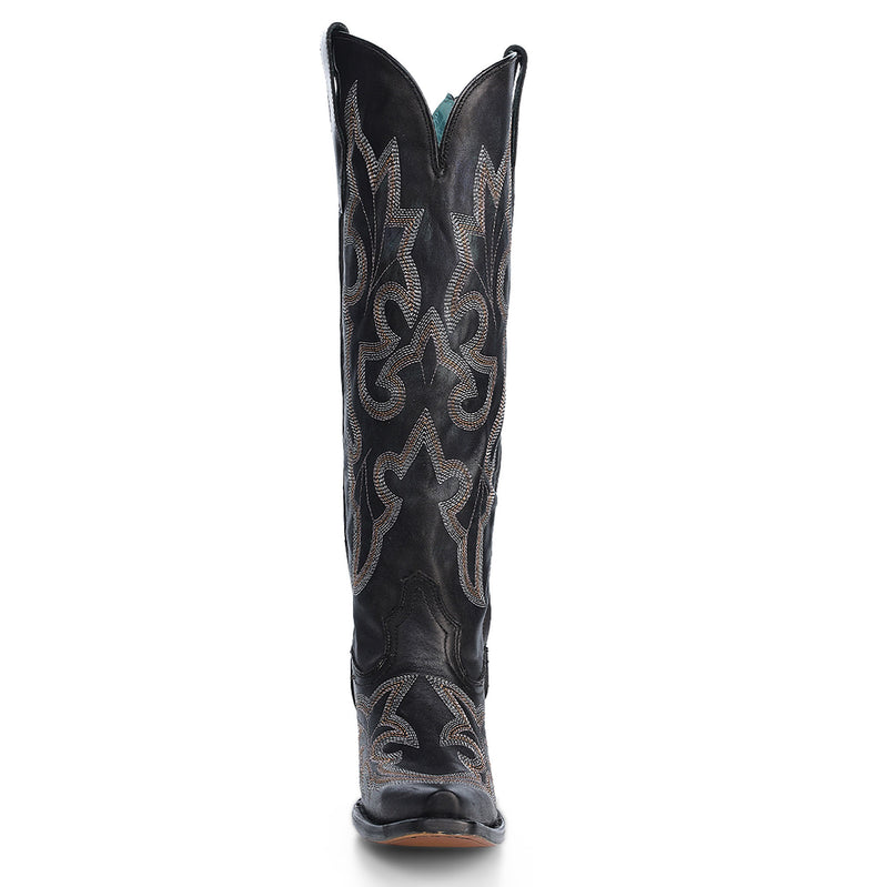 Corral Women's Black Tall Embroidered Boot