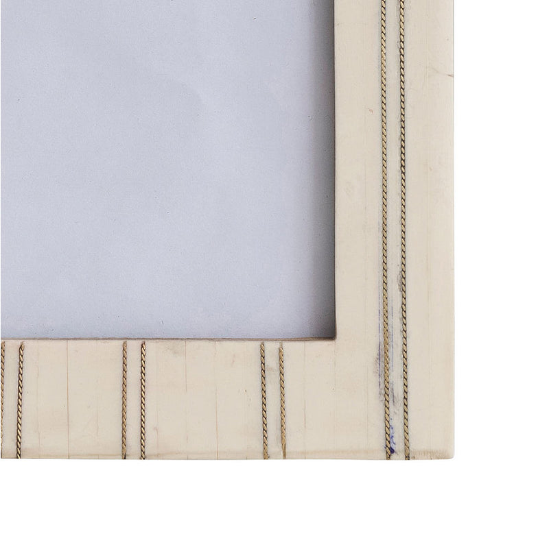 Creative Co-Op Cream Stripe Photo Frame