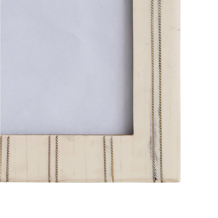 Creative Co-Op Cream Stripe Photo Frame