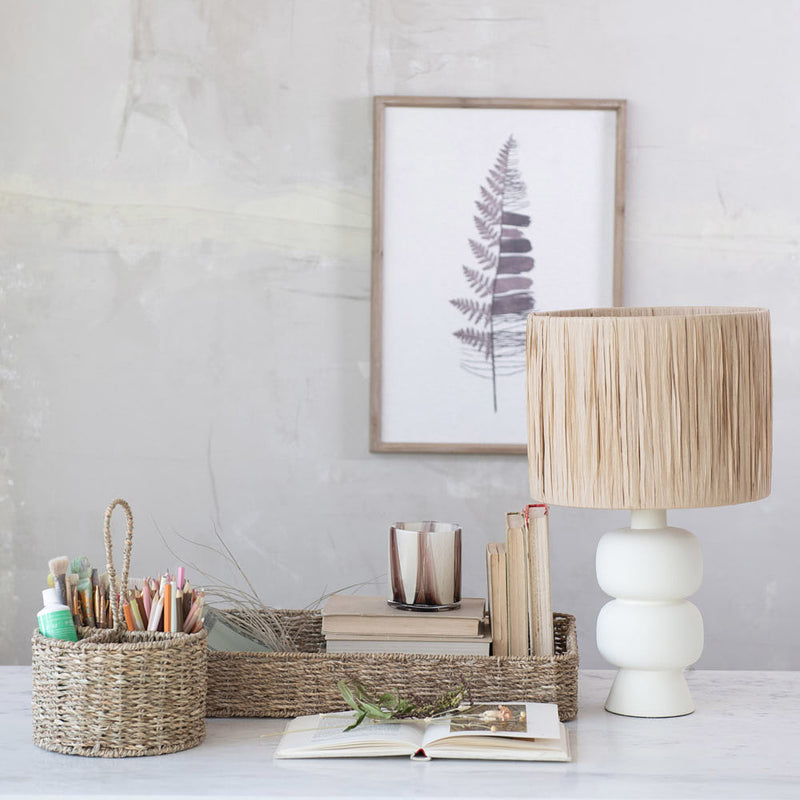 Creative Co-Op Seagrass 4 Section Caddy