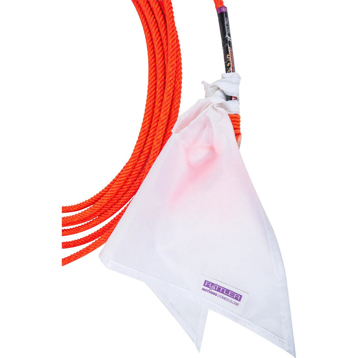 Rattler White Breakaway Flag with Tear Away Tag 4 Pack