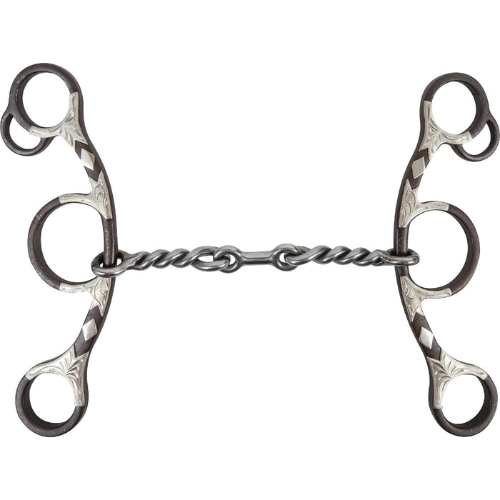 Classic Equine Sherry Cervi Twisted Wire Dog Bone 7 1/2 inch Long Shank Gag Bit