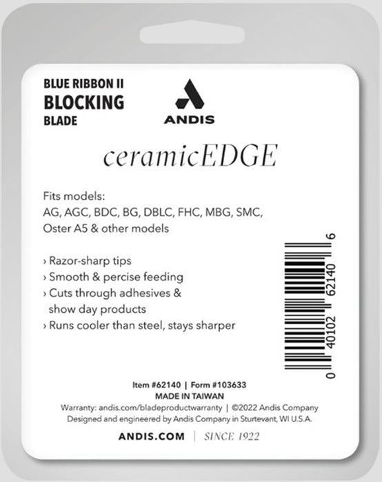 Andis Clipper Ceramic Edge Blue Ribbon II Blocking Blade