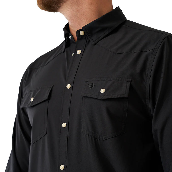 Burlebo Men's Black Performance Western Shirt