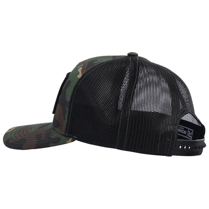 Classic Green Camo and Black Flag Cap