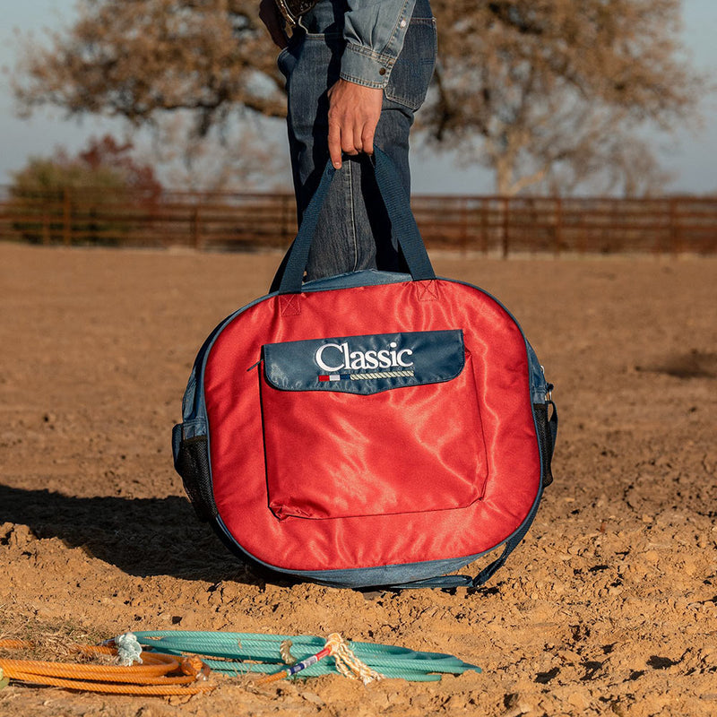 Classic Red and Navy Basic Rope Bag
