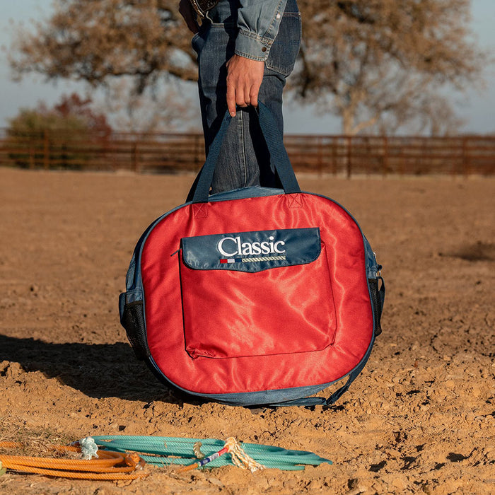 Classic Red and Navy Basic Rope Bag
