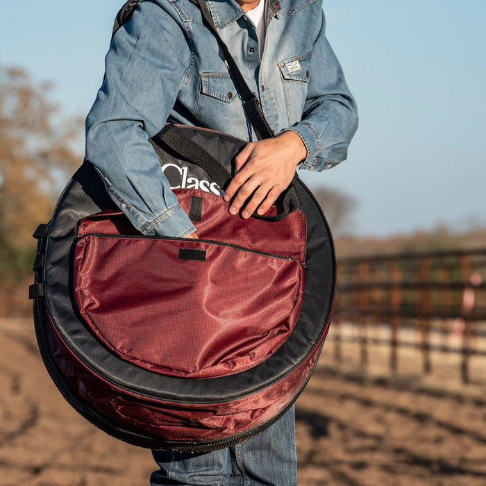 Classic Black and Ruby Basket Deluxe Rope Bag