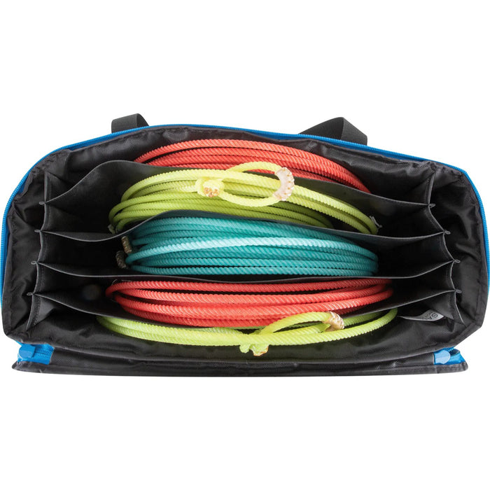 Classic Black with Blue Piping Professional Rope Bag