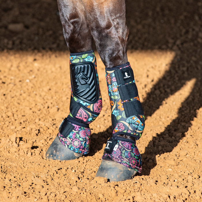 Classic Equine Neon Flower Dyno No Turn Bell Boots