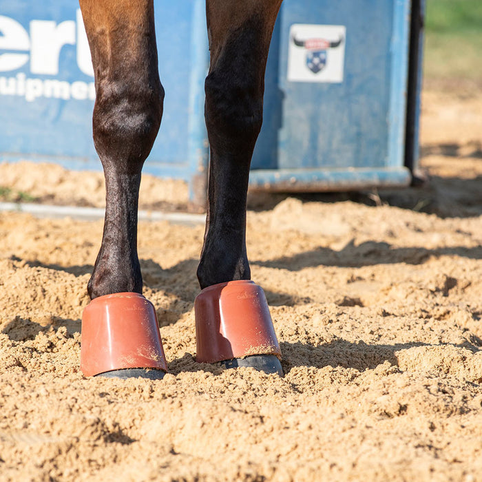 Classic Equine Shoeguard 360 Red Rubber Pull On Bell Boots