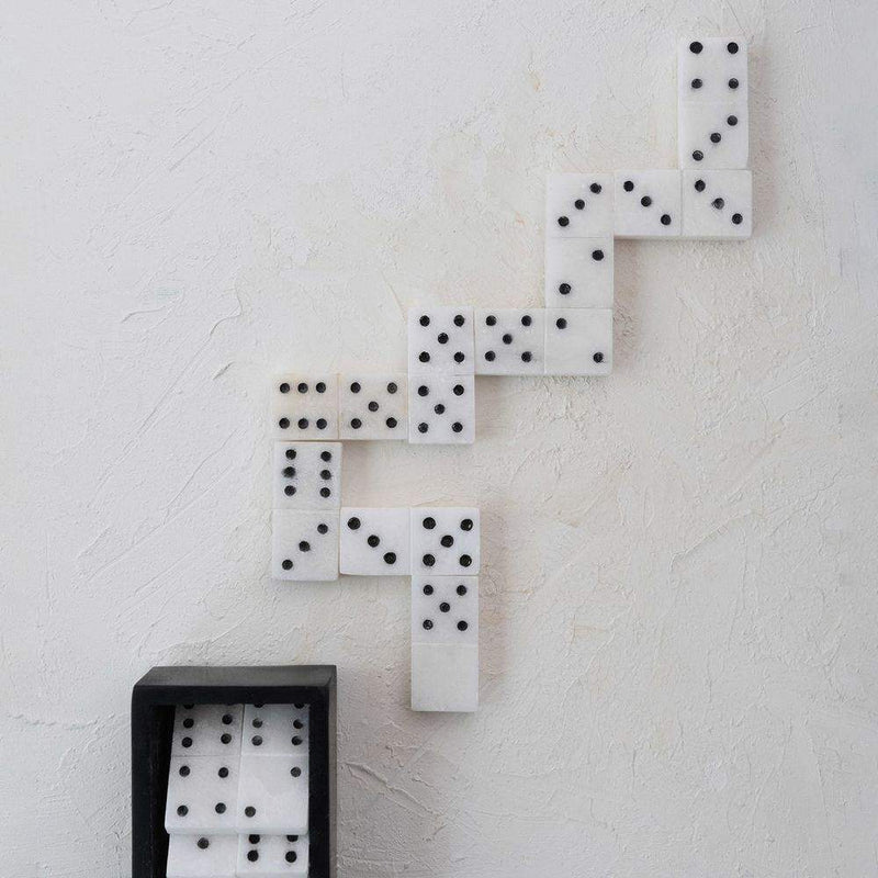 Creative Co-Op Handmade Alabaster Dominoes