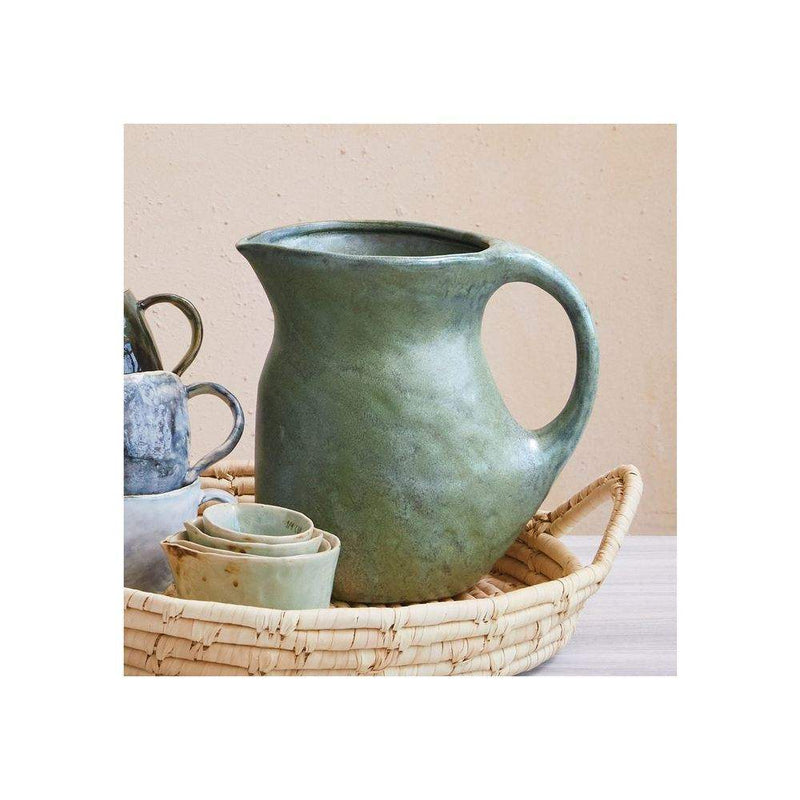 Creative Co-Op 2.5 Quart Stoneware Pitcher