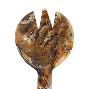 Creative Co-Op Resin Marble Brown Salad Servers