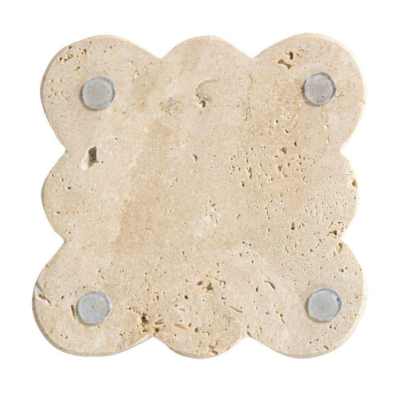 Creative Co-Op Travertine Coaster Set