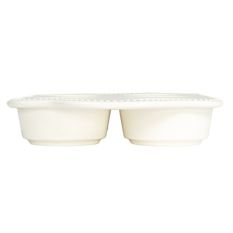 Creative Co-Op Stoneware Muffin Pan With Hobnail Edge