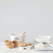 Creative Co-Op 4 Quart Stoneware Goodness Bakes Bowl
