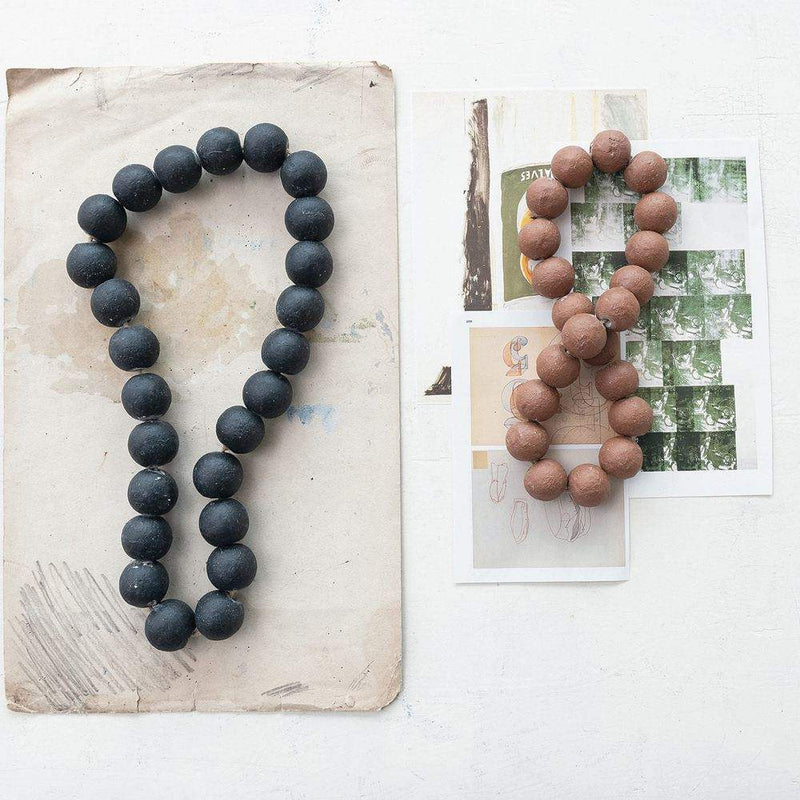 Creative Co-Op Black Cement Beads