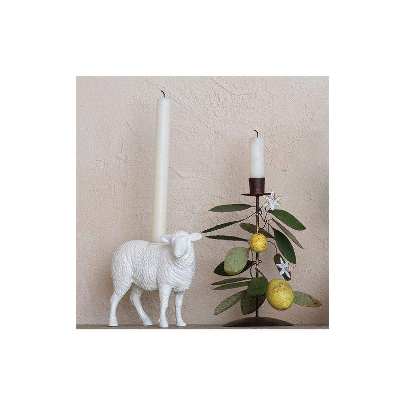 Creative Co-Op Resin Sheep Taper Holder