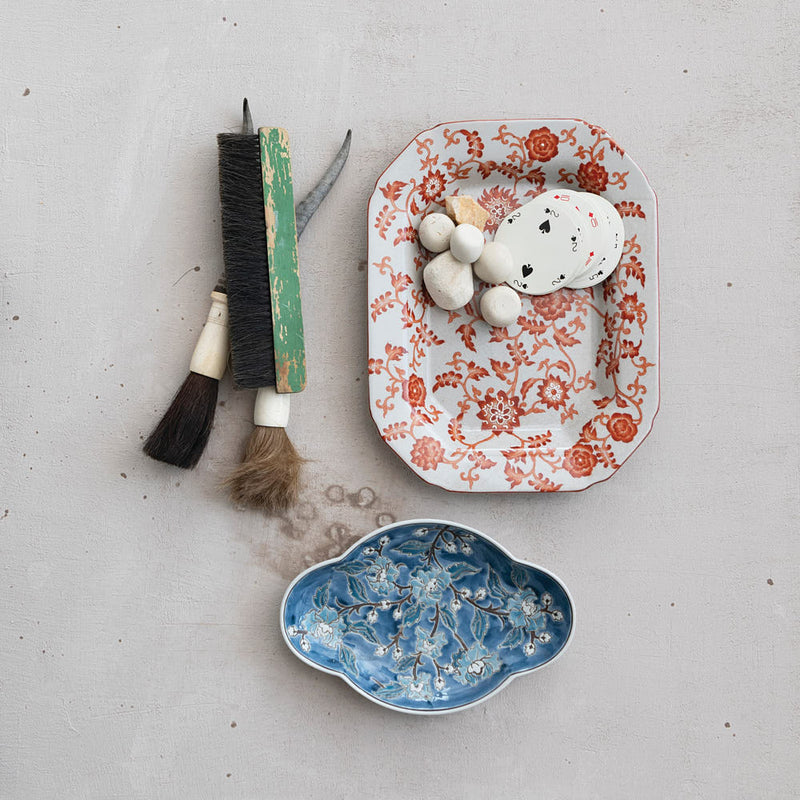Creative Co-Op Decorative Oblong Tray