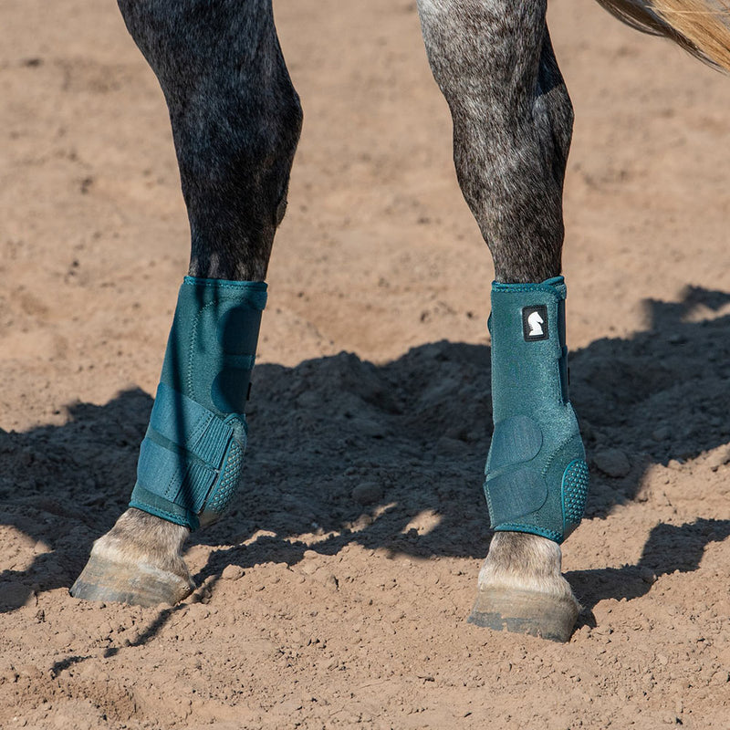 Classic Equine Dragonfly Green Flexion Hind Splint Boots