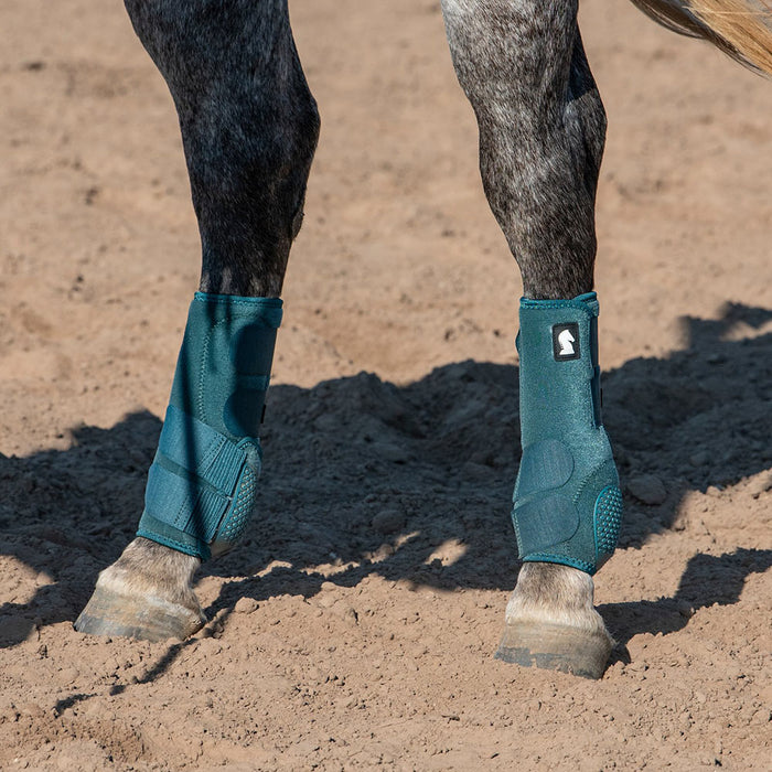 Classic Equine Dragonfly Green Flexion Hind Splint Boots