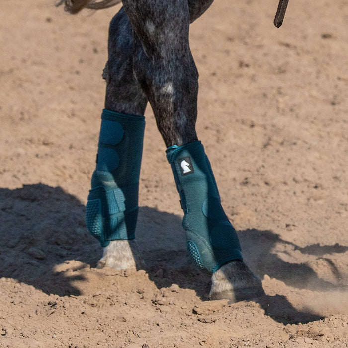 Classic Equine Dragonfly Green Flexion Hind Splint Boots