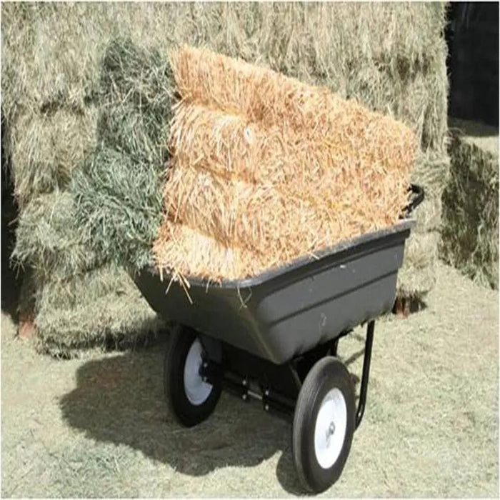 Rugged Ranch Easy Dump Cart Flat Free Grey 11cu ft