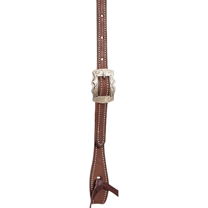 Martin Saddlery Chocolate Roughout Prescott Buckle Browband Headstall