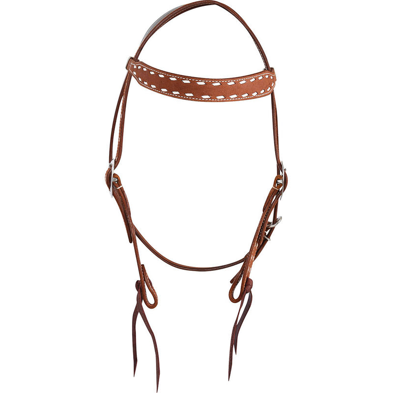 Martin Saddlery Chestnut Buckstitch Stamped Browband Headstall