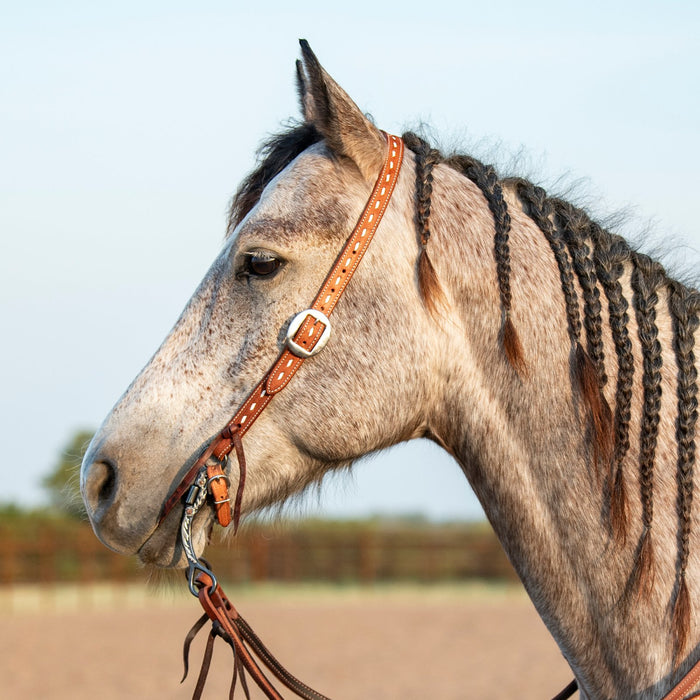 Martin Saddlery Ranahan Series Buckstitch Stamped Split Ear Headstall
